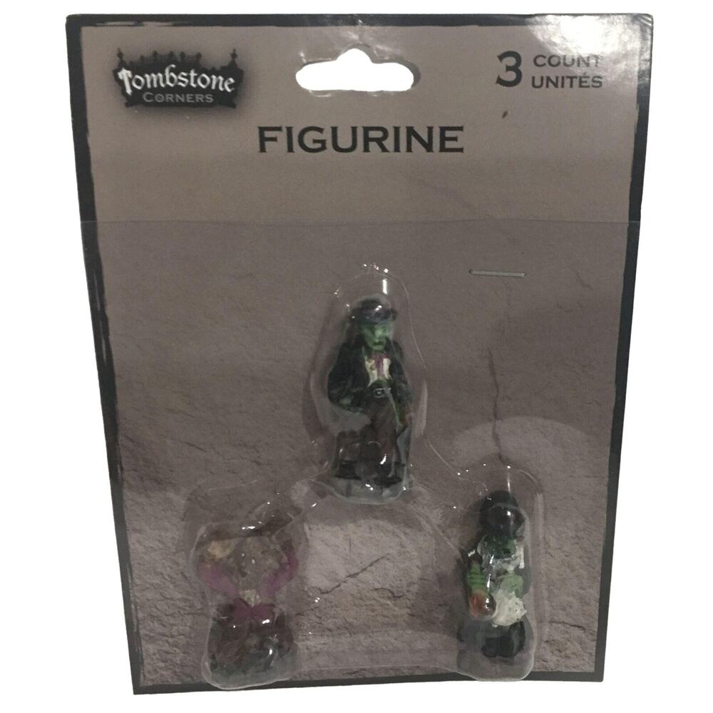 NEW Halloween village figurines Tombstone Corners werewolf witch etc